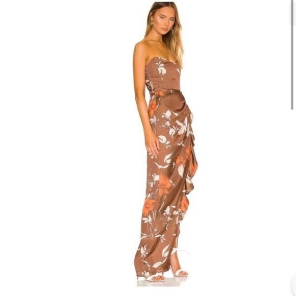 Katie May Baby Cakes Gown Cocoa Mocha Latte Floral - Picture 3 of 8